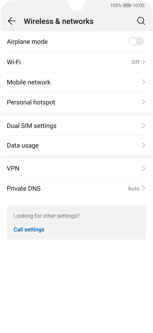 Press Personal hotspot.