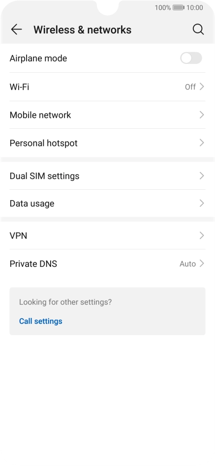 Press Personal hotspot.