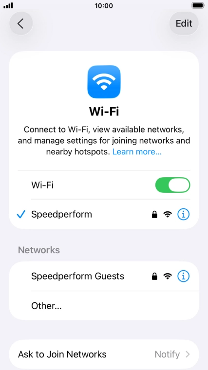 Press the Home key to return to the home screen.