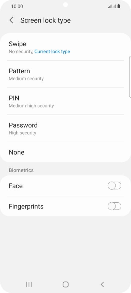 Press Fingerprints.