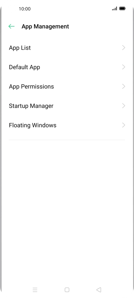 Press App List.