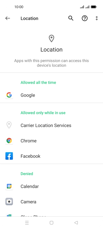 Press the required app.
