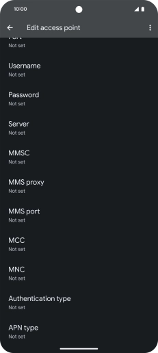 Press MMS port.