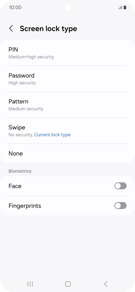 Press Fingerprints.