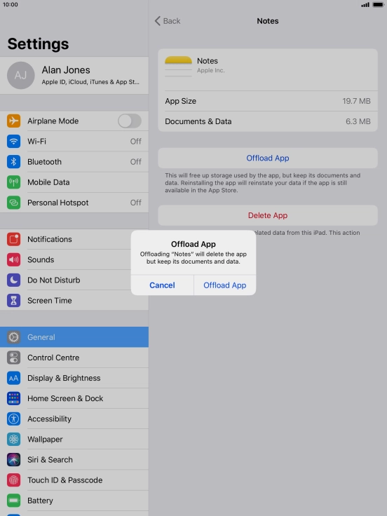 Press Offload App.