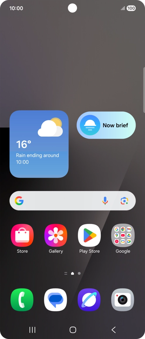 Slide your finger downwards starting from the top right side of the screen.