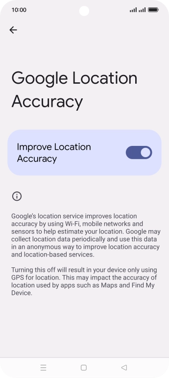 If you press the indicator next to 
