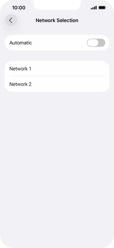 If you turn off the function, press the required network.