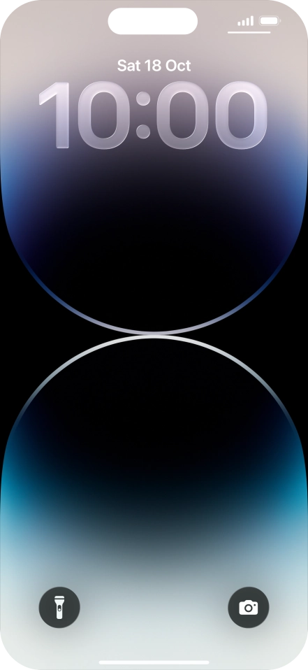 Press and hold anywhere on the lock screen.