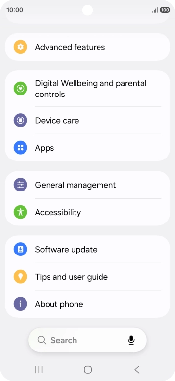 Press Software update.