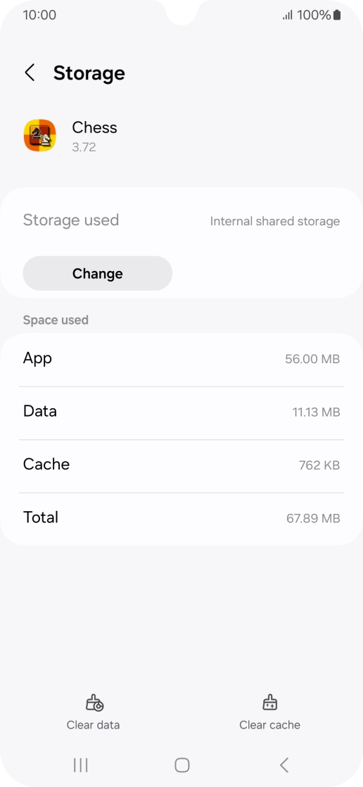 Press Clear cache.