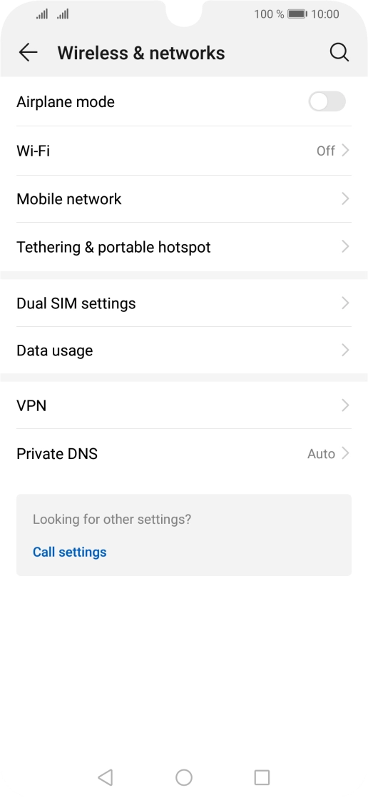 Press Mobile network.