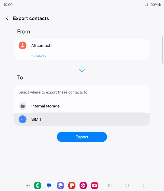 Press Export.