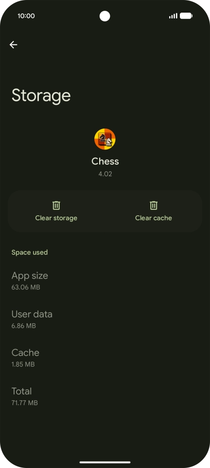 Press Clear cache.