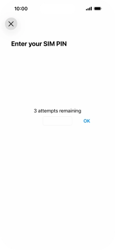 If your SIM is locked, key in your PIN and press OK. The default PIN is 1111.