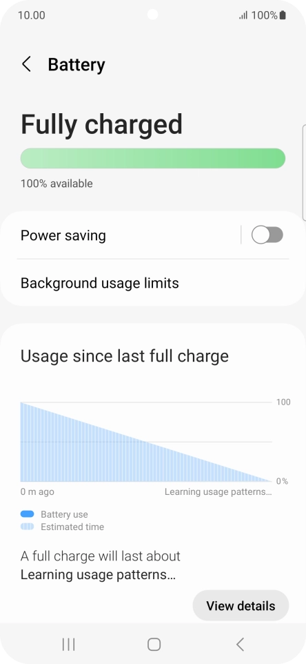 Press Power saving.