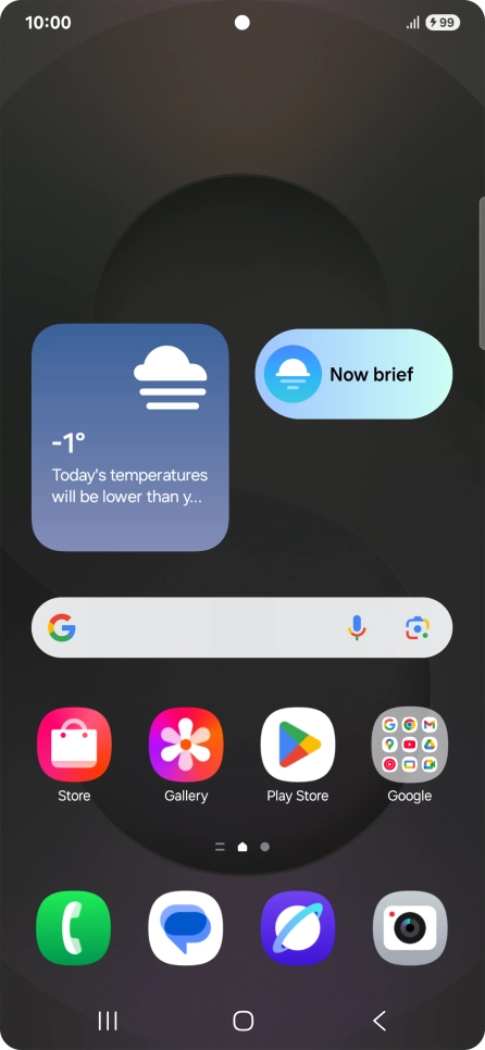 When the battery charging icon is displayed, charging is in progress.