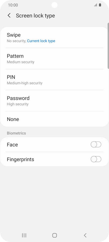 Press Fingerprints.