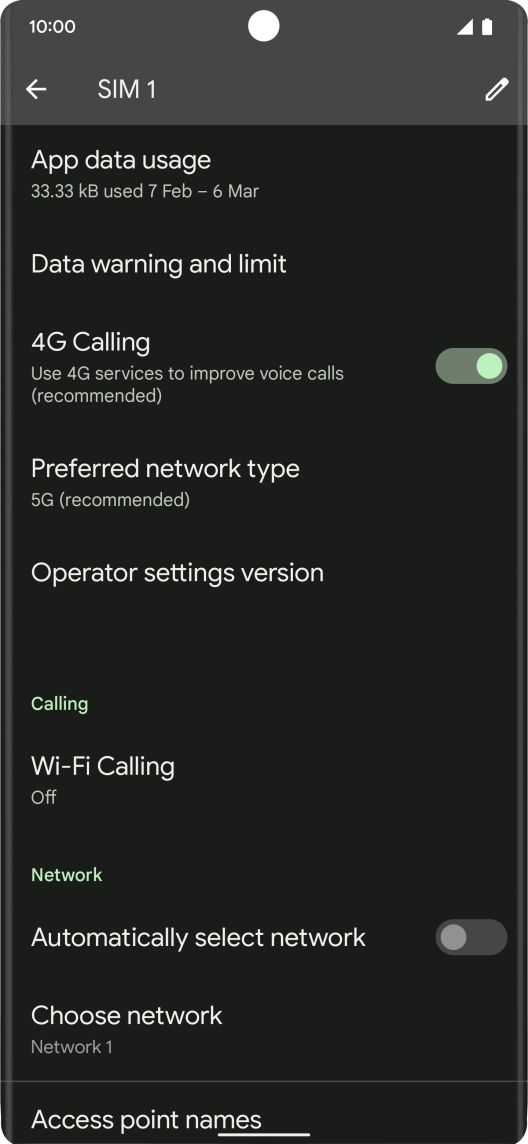 Press the indicator next to 