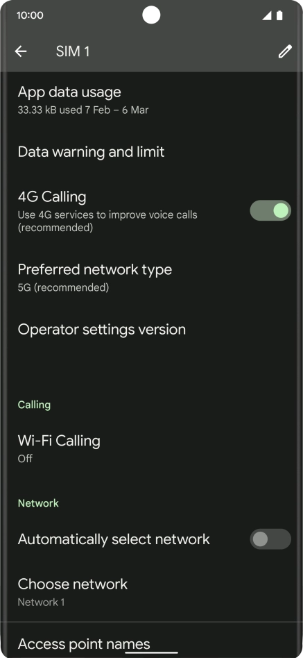 Press the indicator next to 