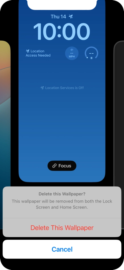 Press Delete This Wallpaper.