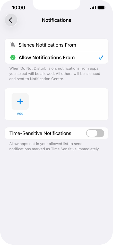 Press the indicator next to 