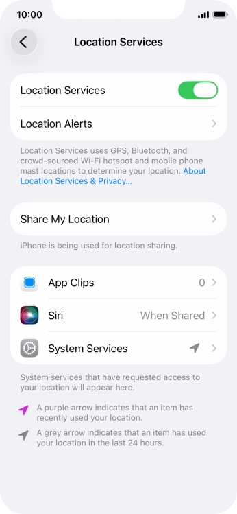 Press the required app.