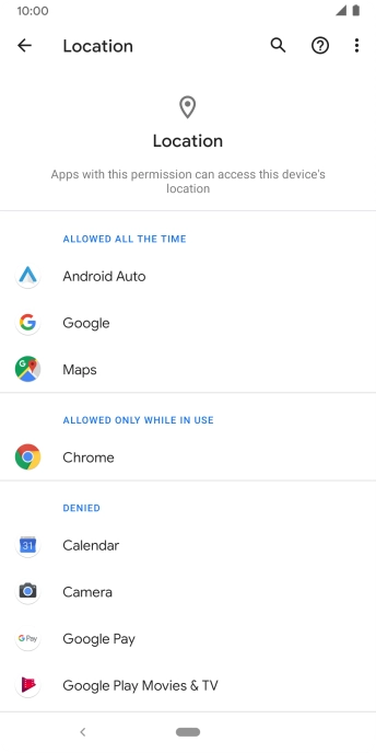 Press the required app.
