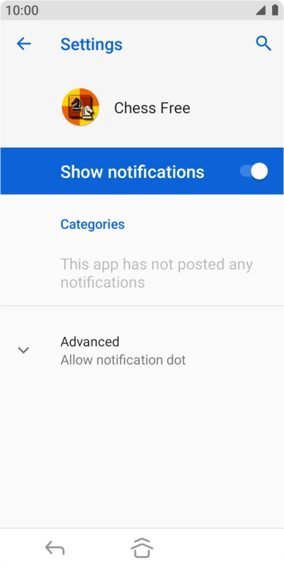 Press the indicator next to 