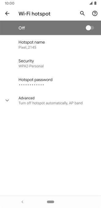 Press Hotspot name.