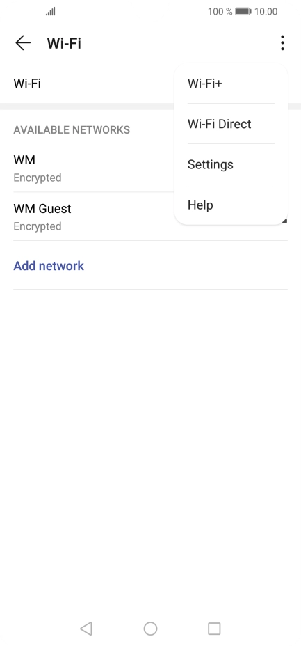 Press Wi-Fi+.