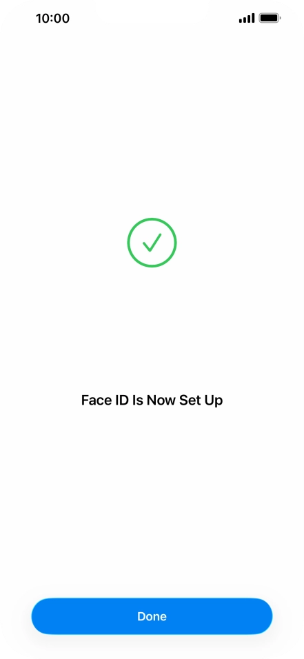 Press Done. If you haven't previously selected a phone lock code, key in a code of your own choice twice.