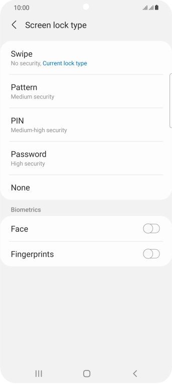 Press Fingerprints.
