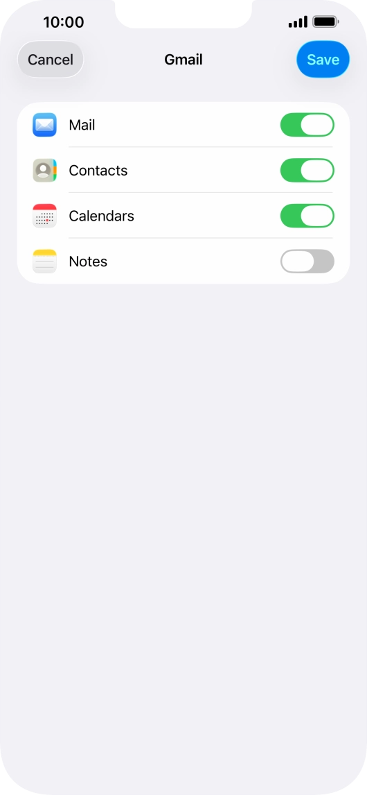 If this screen is displayed, you email account has been recognised and set up automatically. Follow the instructions on the screen to key in more information and finish setting up your phone.