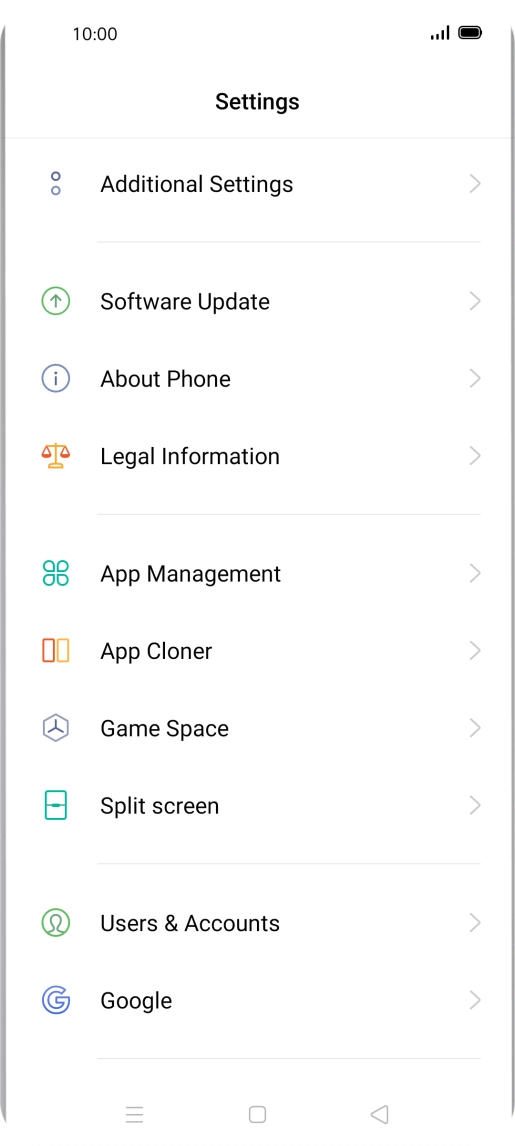 Press Software Update. If a new software version is available, it's displayed. Follow the instructions on the screen to update the phone software.