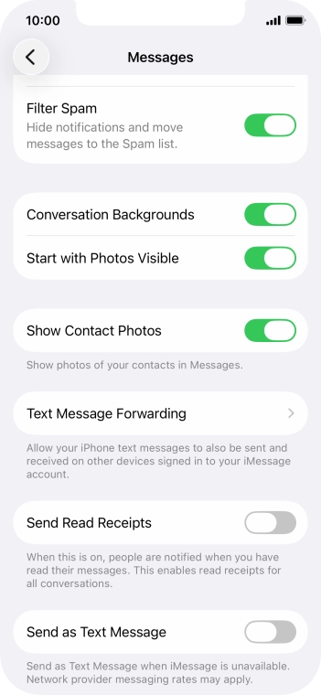 Press the indicator next to 