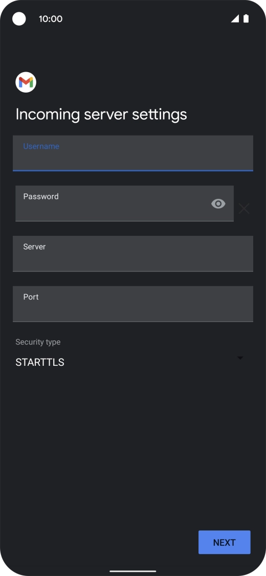 Press the field below 