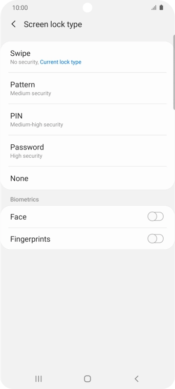 Press Fingerprints.