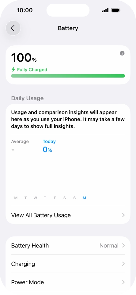 Press Power Mode.