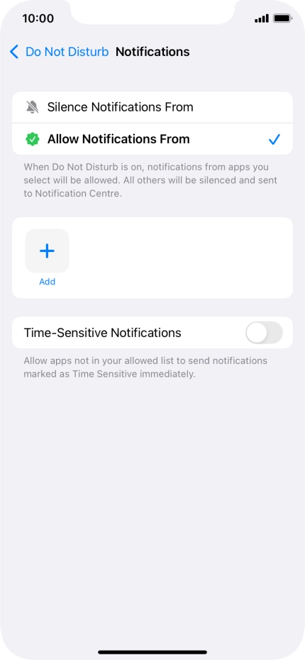 Press the indicator next to 