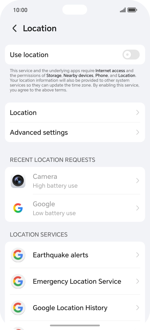 Press the indicator next to 