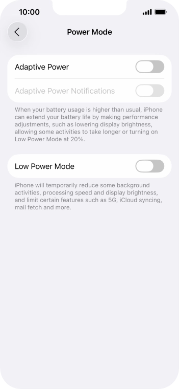 Press the indicator next to 