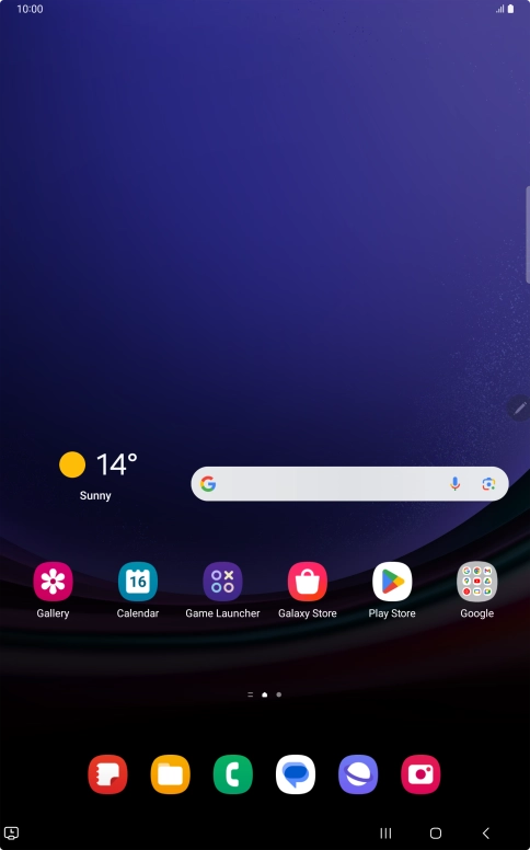 Slide your finger downwards starting from the top of the screen.