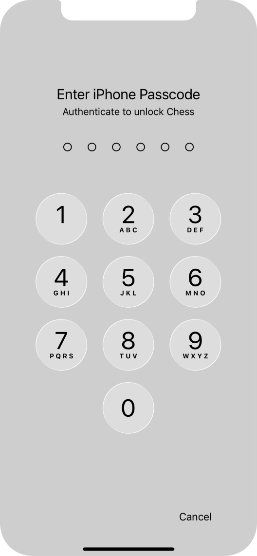 Use the phone lock code you created. The app is now no longer locked.
