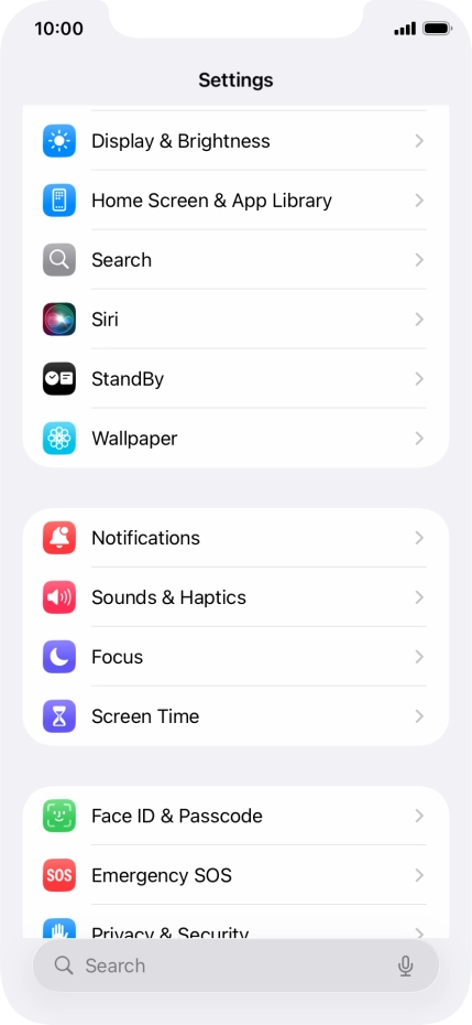 Press Screen Time and optionally select the required member of your family group.