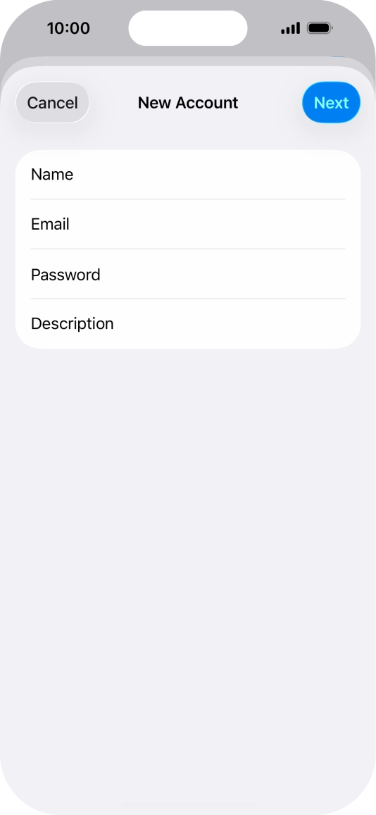 Press Description and key in the required name.