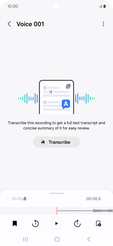 Press Transcribe.