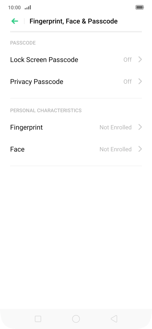 Press Fingerprint.
