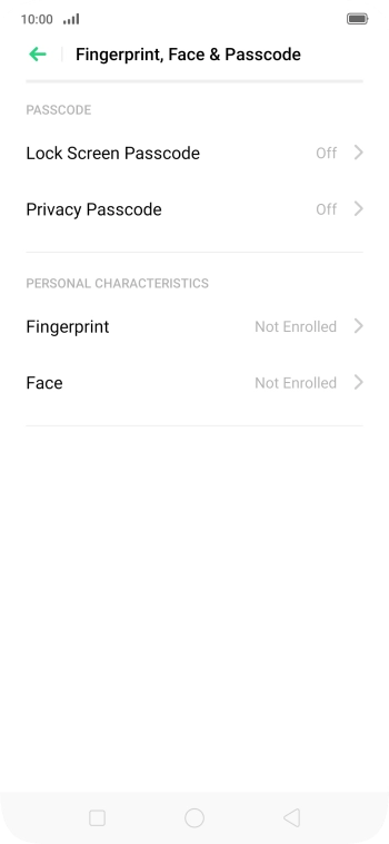 Press Fingerprint.