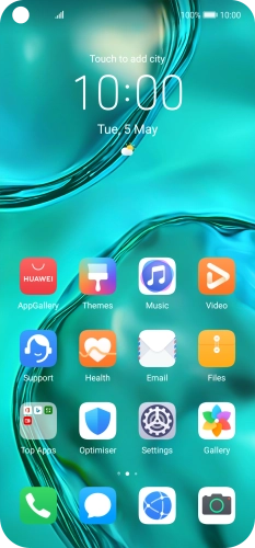 Press the phone icon.